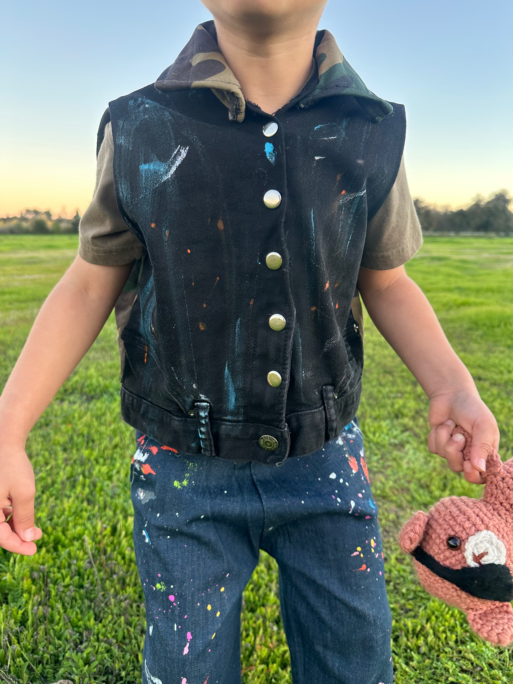 Classic camouflage denim Jacket